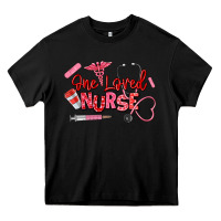 Black one loved nurse Heavy Core Tee - texasbilliewilder