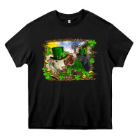 Black St patrick's day cows Heavy Core Tee - RanaPortraitStore