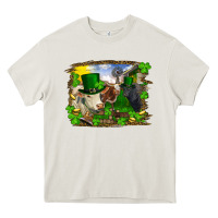 Cream St patrick's day cows Heavy Core Tee - RanaPortraitStore