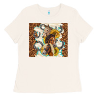 Bone horses with sunflowers Ladies Tee - TumblerDesignByShophia