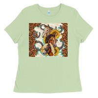 Matcha horses with sunflowers Ladies Tee - TumblerDesignByShophia