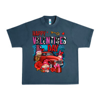 Midnight Navy happy valentines day with gnomes and truck olivia Urban Heavy Tee - OliviaCreatesArt