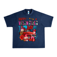Navy happy valentines day with gnomes and truck olivia Urban Heavy Tee - OliviaCreatesArt