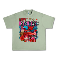 Oil Green happy valentines day with gnomes and truck olivia Urban Heavy Tee - OliviaCreatesArt