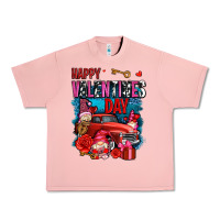 Salmon happy valentines day with gnomes and truck olivia Urban Heavy Tee - OliviaCreatesArt