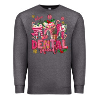 Charcoal Heather pink christmas teeth dental squad Premium Sweatshirt - AdoDesignShop