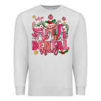 Dove Grey pink christmas teeth dental squad Premium Sweatshirt - AdoDesignShop