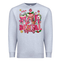 Heather Grey pink christmas teeth dental squad Premium Sweatshirt - AdoDesignShop