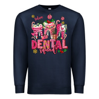 Navy pink christmas teeth dental squad Premium Sweatshirt - AdoDesignShop