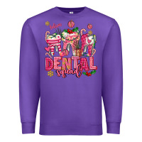 Purple pink christmas teeth dental squad Premium Sweatshirt - AdoDesignShop