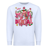 White pink christmas teeth dental squad Premium Sweatshirt - AdoDesignShop