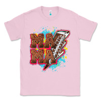 Bubblegum Pink Mama Football lightning bolt Classic Tee - HowdyJamesFarm
