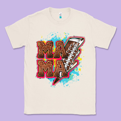 Mama Football Lightning Bolt Classic Tee Designed By Howdyjamesfarm