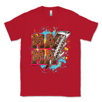 Red Mama Football lightning bolt Classic Tee - HowdyJamesFarm