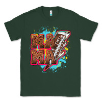 Sports Green Mama Football lightning bolt Classic Tee - HowdyJamesFarm