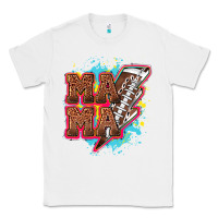 White Mama Football lightning bolt Classic Tee - HowdyJamesFarm