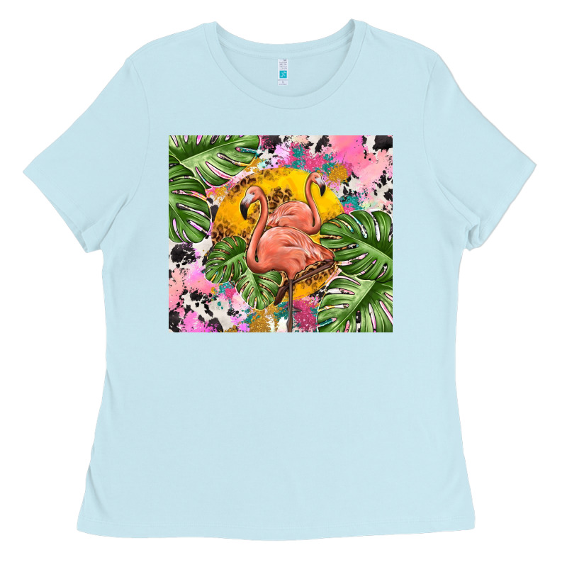 Flamingo With Leopard Ladies Tee by TumblerDesignByShophia | Teevron