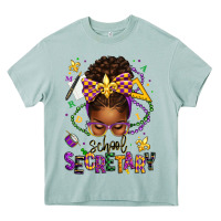 Arona mardi gras school secretary afro messy bun Heavy Core Tee - texasbilliewilder