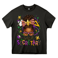 Asphalt mardi gras school secretary afro messy bun Heavy Core Tee - texasbilliewilder