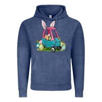 Vintage Denim Easter toddler car Vintage Hoodie - OliviaCreatesArt