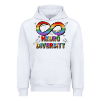White neurodiversity Urban Hoodie - JahusDesignShop