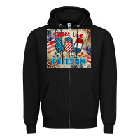 Black tastes like freedom 4th of july Zipper Hoodie - BarkalooDesign