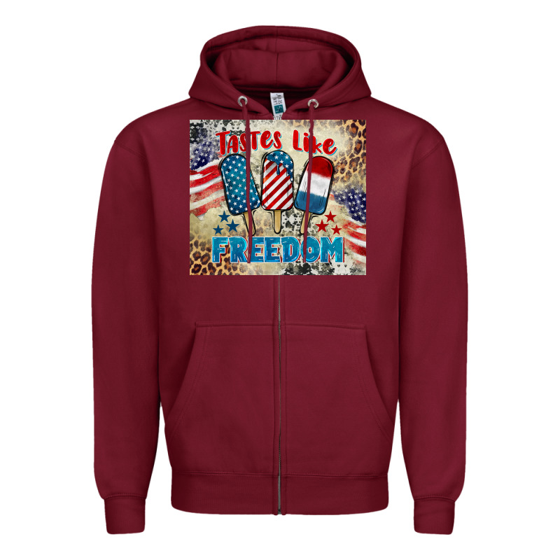 Tastes Like Freedom 4th Of July Zipper Hoodie by BarkalooDesign | Teevron
