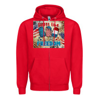 Red tastes like freedom 4th of july Zipper Hoodie - BarkalooDesign