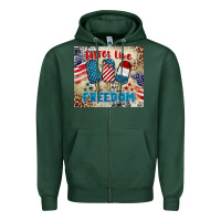 Sports Green tastes like freedom 4th of july Zipper Hoodie - BarkalooDesign