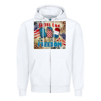 White tastes like freedom 4th of july Zipper Hoodie - BarkalooDesign