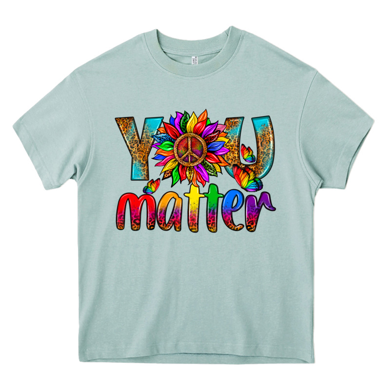 Lgbtq+ You Matter With Leopard Heavy Core Tee by NancyCooperArtShop | Teevron