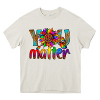 Cream LGBTQ+ you matter with leopard Heavy Core Tee - NancyCooperArtShop