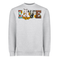 Heather Grey love goats serape cowhide leopard goat family Heavyweight Sweatshirt - Artiststas