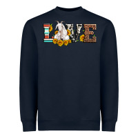 Navy love goats serape cowhide leopard goat family Heavyweight Sweatshirt - Artiststas