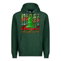 Sports Green Merry Christmas Tree Premium Hoodie - CowhideDigitalArt