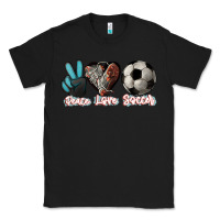 Black Peace love Soccer Classic Tee - HowdyJamesFarm