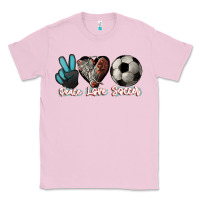Bubblegum Pink Peace love Soccer Classic Tee - HowdyJamesFarm