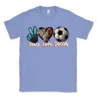 Colony Blue Peace love Soccer Classic Tee - HowdyJamesFarm