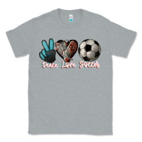 Heather Grey Peace love Soccer Classic Tee - HowdyJamesFarm