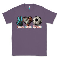 Lavender Peace love Soccer Classic Tee - HowdyJamesFarm