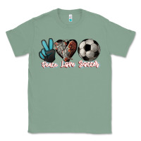 Sage Peace love Soccer Classic Tee - HowdyJamesFarm
