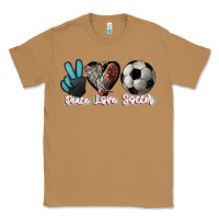 Toasted Coconut Peace love Soccer Classic Tee - HowdyJamesFarm