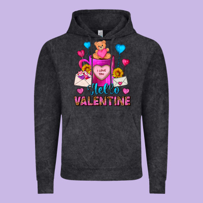 Hello Valentine Valentine's Day Coffee Mug Vintage Hoodie Designed By Fadigitalartstudio