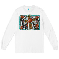 White football cross aztec leopard background Long Sleeve Tee - RanaPortraitStore