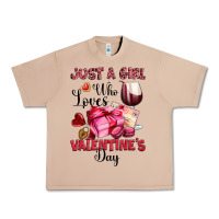 Just A Girl Who Loves Valentine's Day Urban Heavy Tee | Teevron