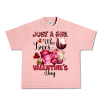 Salmon just a girl who loves valentine's day Urban Heavy Tee - OliviaCreatesArt