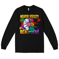 Black Neurodiversity is beautiful Long Sleeve Tee - FaDigitalArtStudio
