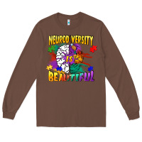 Chestnut Neurodiversity is beautiful Long Sleeve Tee - FaDigitalArtStudio