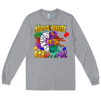 Heather Grey Neurodiversity is beautiful Long Sleeve Tee - FaDigitalArtStudio