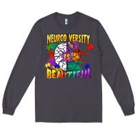 Smoke Neurodiversity is beautiful Long Sleeve Tee - FaDigitalArtStudio